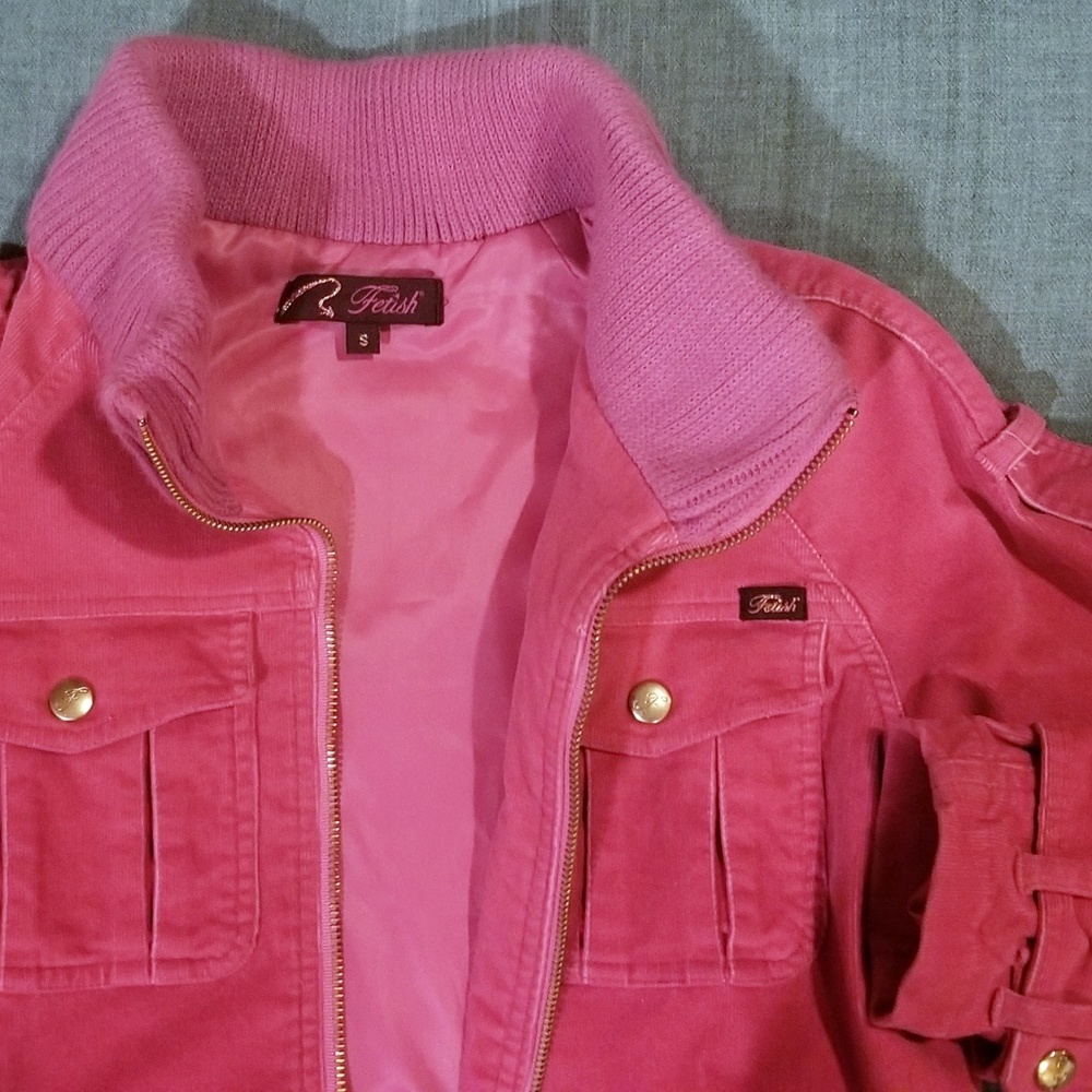 New Fall Corduroy Jacket Magenta